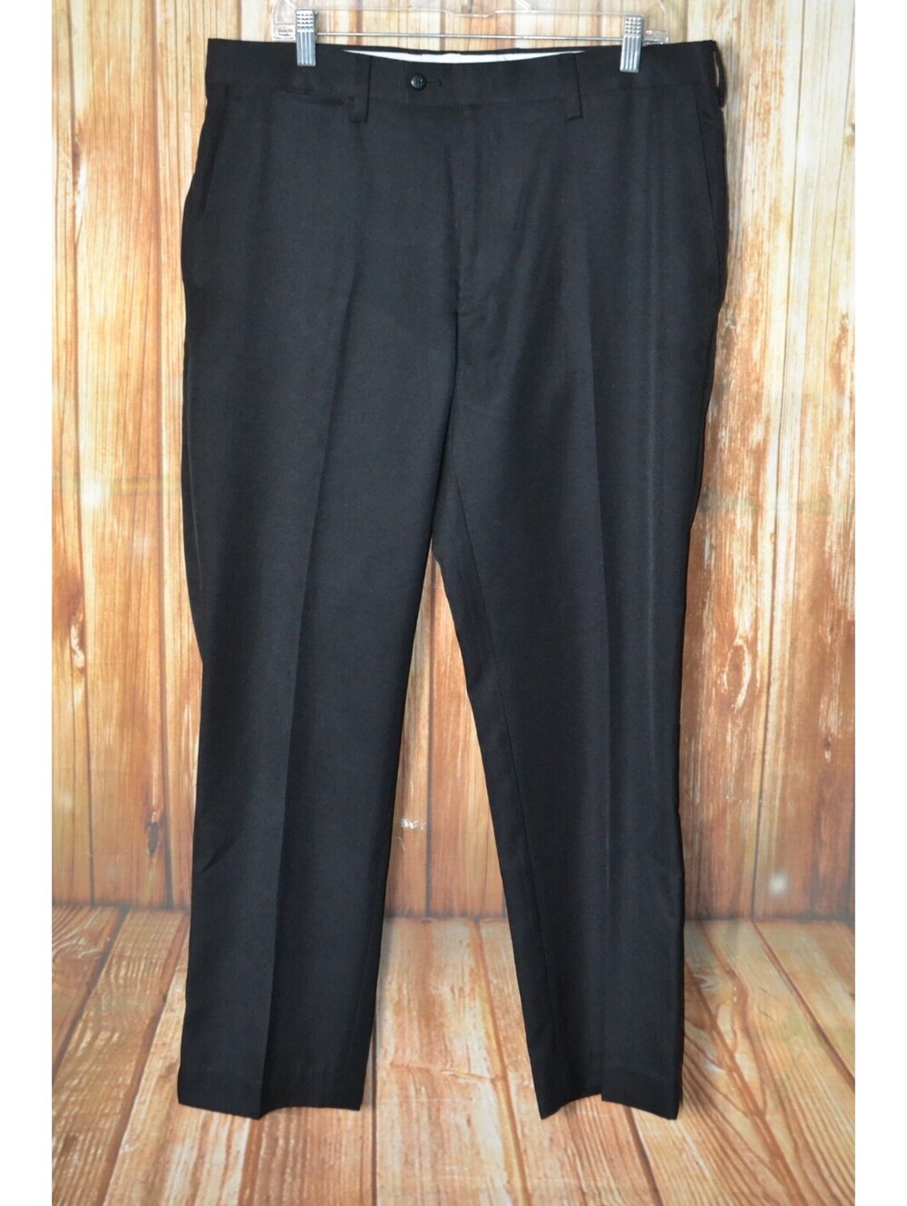 Louis Raphael Men Tailored Polyester Black Dress Pants Sz 36x30